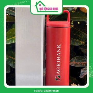 Bình giữ nhiệt quay cầm chéo in logo