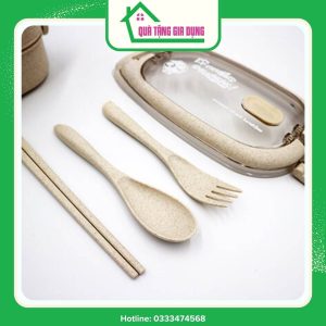 Hộp đựng cơm 2 tầng in logo