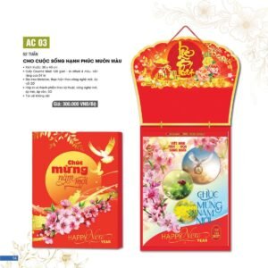 Lịch 52 Tuần 2027 AC Mẫu AC03 - Cho Cuộc Sống Hạnh Phúc Muôn Màu (30 x 40cm) Quà Tết Gia Đình Sum Vầy Ý Nghĩa in logo doanh nghiệp quà tặng Tết tại Quà Tặng Gia Dụng VN