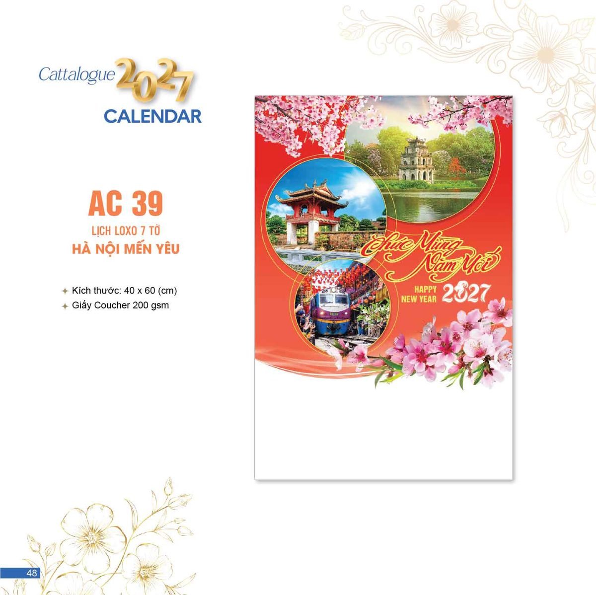 Lịch Bloc 2027 AC Mẫu AC39 (40 x 60 cm) Quà Tết Gia Đình Sum Vầy Ý Nghĩa Lịch Bloc 2027 AC Mẫu AC39 (40 x 60 cm) Quà Tết Gia Đình Sum Vầy Ý Nghĩa in logo doanh nghiệp quà tặng Tết tại Quà Tặng Gia Dụng VN
