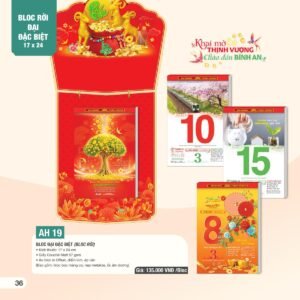 Lịch Bloc Đại Đặc Biệt 2027 AH Mẫu AH19 (17 x 24cm) Quà Tết Gia Đình Sum Vầy Ý Nghĩa in logo doanh nghiệp quà tặng Tết tại Quà Tặng Gia Dụng VN
