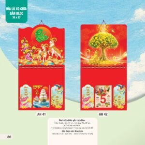 Lịch Treo Tường Lò Xo 2027 AH Mẫu AH41 (35 x 37 cm) Quà Tết Gia Đình Sum Vầy Ý Nghĩa in logo doanh nghiệp quà tặng Tết tại Quà Tặng Gia Dụng VN