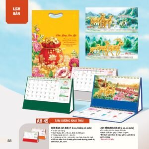 Lịch Bàn Chữ M (Có Note 52 Tuần) 2027 AH Mẫu AH45 (24 x 16cm) Quà Tết Gia Đình Sum Vầy Ý Nghĩa in logo doanh nghiệp quà tặng Tết tại Quà Tặng Gia Dụng VN