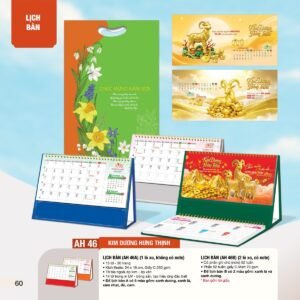 Lịch Bàn Chữ M (Có Note 52 Tuần) 2027 AH Mẫu AH46 (24 x 16cm) Quà Tết Gia Đình Sum Vầy Ý Nghĩa in logo doanh nghiệp quà tặng Tết tại Quà Tặng Gia Dụng VN