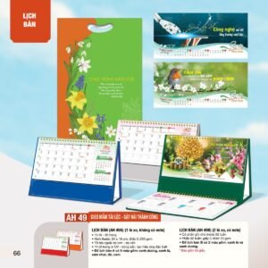 Lịch Bàn Chữ M (Có Note 52 Tuần) 2027 AH Mẫu AH49 (24 x 16cm) Quà Tết Gia Đình Sum Vầy Ý Nghĩa in logo doanh nghiệp quà tặng Tết tại Quà Tặng Gia Dụng VN