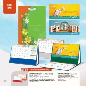 Lịch Bàn Chữ M (Có Note 52 Tuần) 2027 AH Mẫu AH52 (24 x 16cm) Quà Tết Gia Đình Sum Vầy Ý Nghĩa in logo doanh nghiệp quà tặng Tết tại Quà Tặng Gia Dụng VN