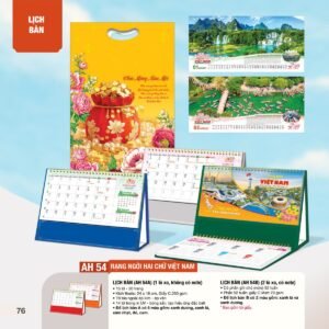Lịch Bàn Chữ M (Có Note 52 Tuần) 2027 AH Mẫu AH54 (24 x 16cm) Quà Tết Gia Đình Sum Vầy Ý Nghĩa in logo doanh nghiệp quà tặng Tết tại Quà Tặng Gia Dụng VN