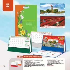 Lịch Bàn Chữ M (Có Note 52 Tuần) 2027 AH Mẫu AH55 (24 x 16cm) Quà Tết Gia Đình Sum Vầy Ý Nghĩa in logo doanh nghiệp quà tặng Tết tại Quà Tặng Gia Dụng VN