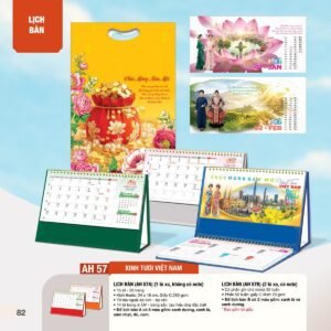 Lịch Bàn Chữ M (Có Note 52 Tuần) 2027 AH Mẫu AH57 (24 x 16cm) Quà Tết Gia Đình Sum Vầy Ý Nghĩa in logo doanh nghiệp quà tặng Tết tại Quà Tặng Gia Dụng VN