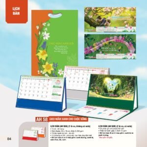 Lịch Bàn Chữ M (Có Note 52 Tuần) 2027 AH Mẫu AH58 (24 x 16cm) Quà Tết Gia Đình Sum Vầy Ý Nghĩa in logo doanh nghiệp quà tặng Tết tại Quà Tặng Gia Dụng VN