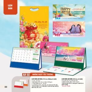 Lịch Bàn Chữ M (Có Note 52 Tuần) 2027 AH Mẫu AH60 (24 x 16cm) Quà Tết Gia Đình Sum Vầy Ý Nghĩa in logo doanh nghiệp quà tặng Tết tại Quà Tặng Gia Dụng VN