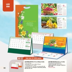 Lịch Bàn Chữ M (Có Note 52 Tuần) 2027 AH Mẫu AH61 (24 x 16cm) Quà Tết Gia Đình Sum Vầy Ý Nghĩa in logo doanh nghiệp quà tặng Tết tại Quà Tặng Gia Dụng VN