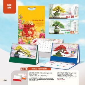 Lịch Bàn Chữ M (Có Note 52 Tuần) 2027 AH Mẫu AH66 (24 x 16cm) Quà Tết Gia Đình Sum Vầy Ý Nghĩa in logo doanh nghiệp quà tặng Tết tại Quà Tặng Gia Dụng VN