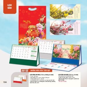 Lịch Bàn Chữ M (Có Note 52 Tuần) 2027 AH Mẫu AH68 (24 x 16cm) Quà Tết Gia Đình Sum Vầy Ý Nghĩa in logo doanh nghiệp quà tặng Tết tại Quà Tặng Gia Dụng VN