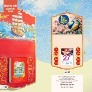 Lịch Treo Tường Lò Xo 2027 AH Mẫu AH69 (34 x 60 cm) Quà Tết Gia Đình Sum Vầy Ý Nghĩa in logo doanh nghiệp quà tặng Tết tại Quà Tặng Gia Dụng VN
