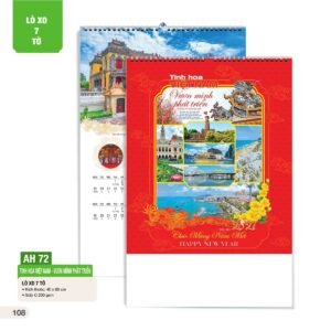 Lịch Treo Tường Lò Xo 7 Tờ 2027 AH Mẫu AH72 (40 x 60 cm) Quà Tết Gia Đình Sum Vầy Ý Nghĩa in logo doanh nghiệp quà tặng Tết tại Quà Tặng Gia Dụng VN
