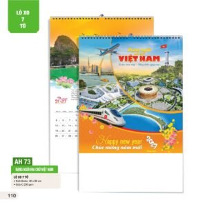 Lịch Treo Tường Lò Xo 7 Tờ 2027 AH Mẫu AH73 (40 x 60cm) Quà Tết Gia Đình Sum Vầy Ý Nghĩa in logo doanh nghiệp quà tặng Tết tại Quà Tặng Gia Dụng VN