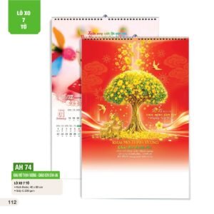 Lịch Treo Tường Lò Xo 7 Tờ 2027 AH Mẫu AH74 (40 x 60cm) Quà Tết Gia Đình Sum Vầy Ý Nghĩa in logo doanh nghiệp quà tặng Tết tại Quà Tặng Gia Dụng VN