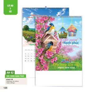 Lịch Treo Tường Lò Xo 7 Tờ 2027 AH Mẫu AH82 (40 x 60cm) Quà Tết Gia Đình Sum Vầy Ý Nghĩa in logo doanh nghiệp quà tặng Tết tại Quà Tặng Gia Dụng VN