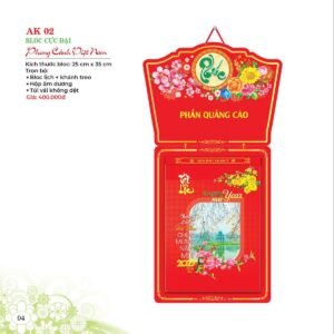 Lịch Bloc 2027 AK Mẫu AK02 (29 x 41 cm) Quà Tết Gia Đình Sum Vầy Ý Nghĩa in logo doanh nghiệp quà tặng Tết tại Quà Tặng Gia Dụng VN