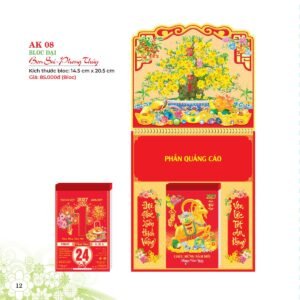 Lịch Bloc 2027 AK Mẫu AK08 (29 x 41 cm) Quà Tết Gia Đình Sum Vầy Ý Nghĩa in logo doanh nghiệp quà tặng Tết tại Quà Tặng Gia Dụng VN