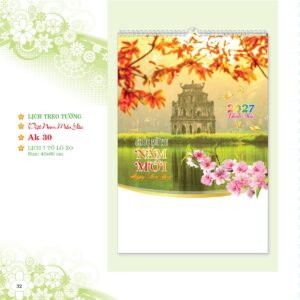 Lịch Treo Tường Lò Xo 2027 AK Mẫu AK30 (40 x 60cm) Quà Tết Gia Đình Sum Vầy Ý Nghĩa in logo doanh nghiệp quà tặng Tết tại Quà Tặng Gia Dụng VN