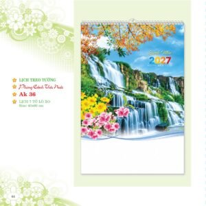 Lịch Treo Tường Lò Xo 2027 AK Mẫu AK36 (40 x 60cm) Quà Tết Gia Đình Sum Vầy Ý Nghĩa in logo doanh nghiệp quà tặng Tết tại Quà Tặng Gia Dụng VN