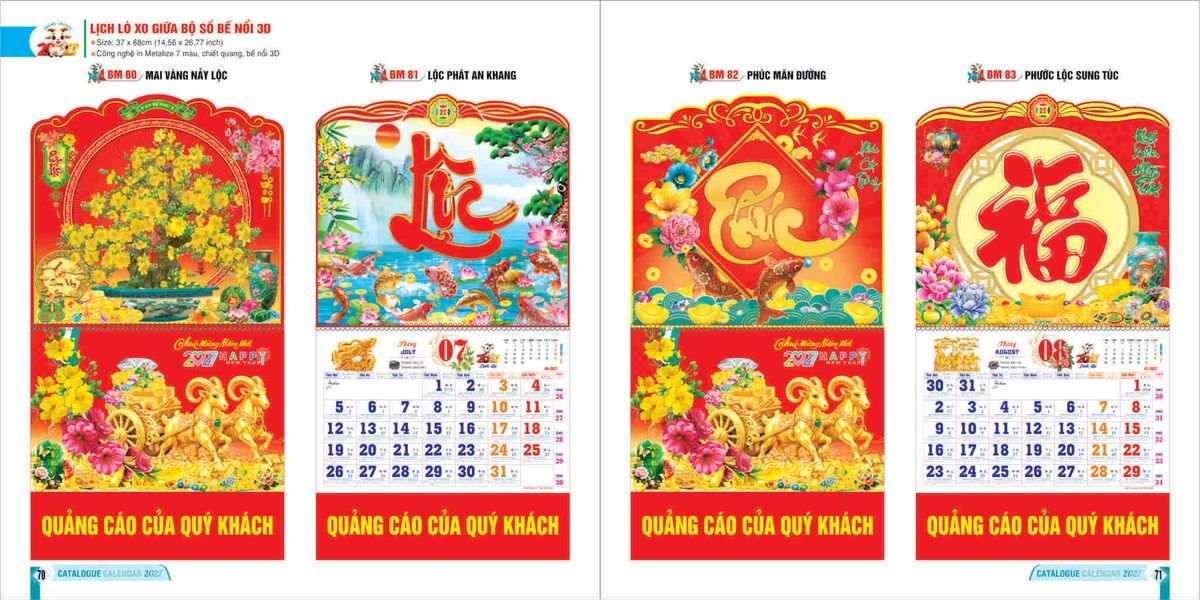 Lịch Bloc 2027 Bình Minh BM35 Quà Tết Gia Đình Sum Vầy Ý Nghĩa