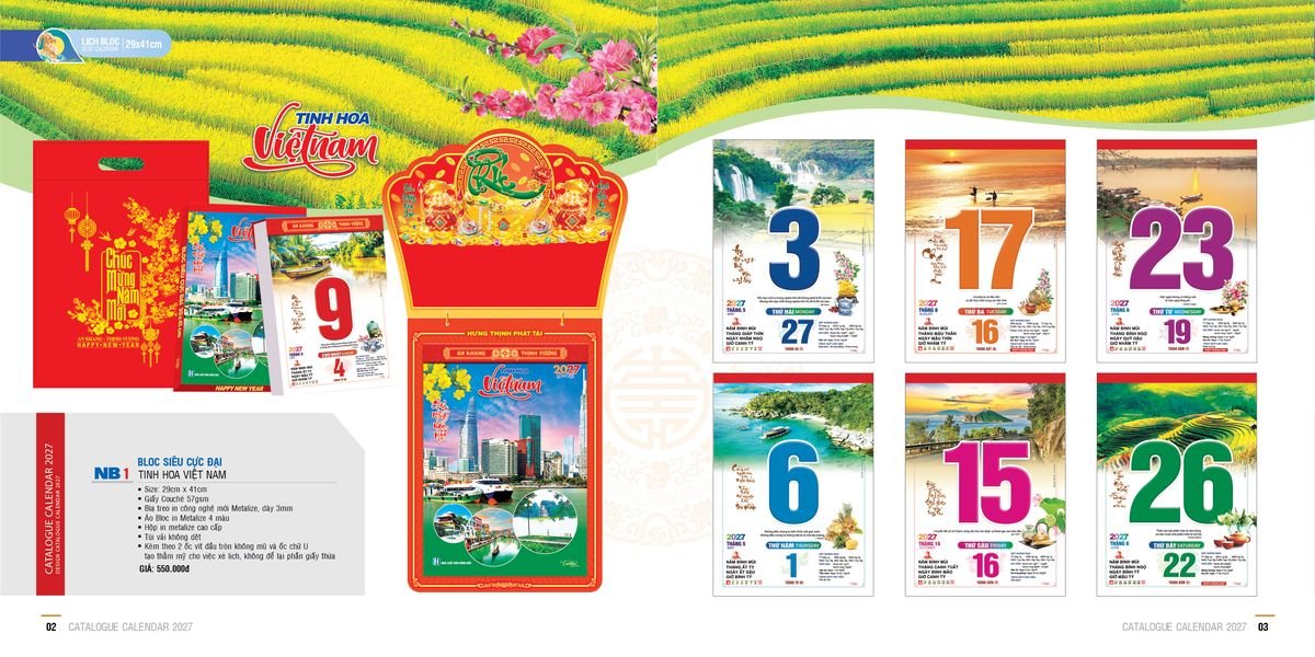 Lịch Bloc Ba Nhất 2027 Ba Nhất 2027 BN002 Quà Tết Gia Đình Sum Vầy Ý Nghĩa Lịch Bloc Ba Nhất 2027 Ba Nhất 2027 BN002 Quà Tết Gia Đình Sum Vầy Ý Nghĩa