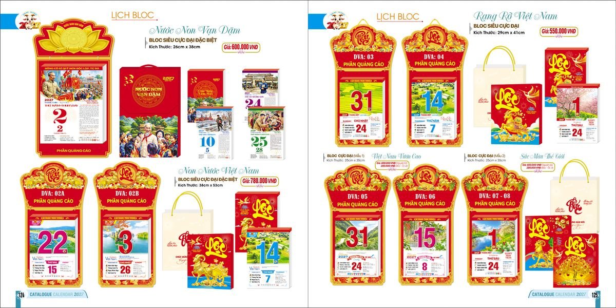 Lịch Bloc Ba Nhất 2027 Ba Nhất 2027 BN003 Quà Tết Gia Đình Sum Vầy Ý Nghĩa