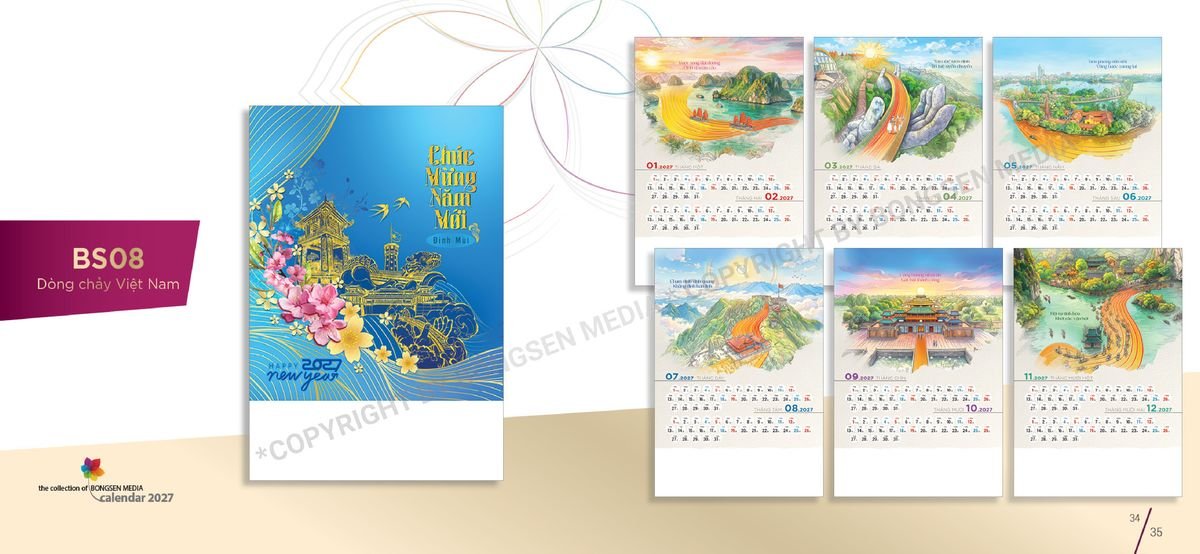Lịch 7 Tờ Lò Xo 2027 BS18 Quà Tết Gia Đình Sum Vầy Ý Nghĩa Lịch 7 Tờ Lò Xo 2027 BS18 Quà Tết Gia Đình Sum Vầy Ý Nghĩa