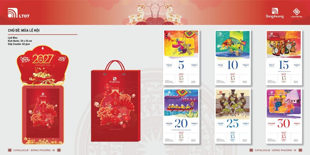 Lịch Bloc ĐP 2027 DP08 Quà Tết Gia Đình Sum Vầy Ý Nghĩa