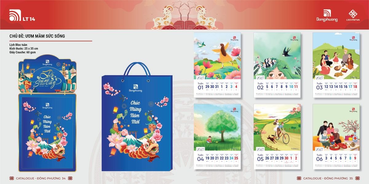 Lịch Bloc ĐP 2027 DP16 Quà Tết Gia Đình Sum Vầy Ý Nghĩa