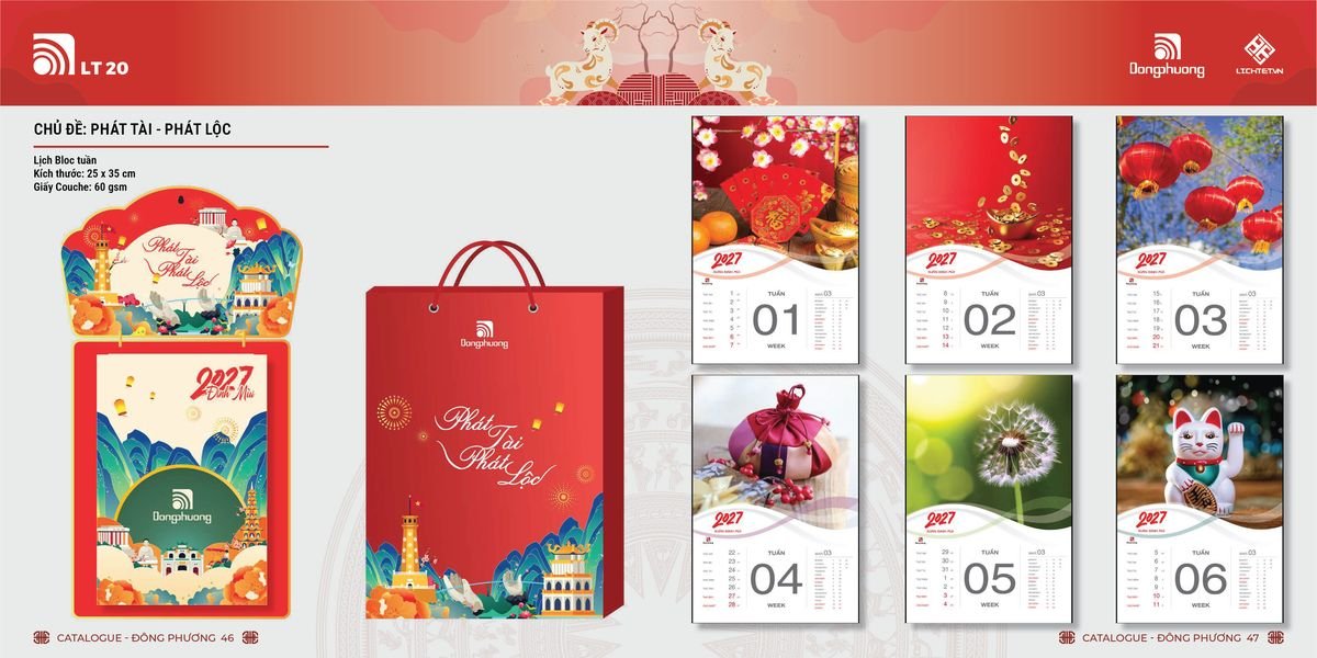 Lịch Bloc ĐP 2027 DP22 Quà Tết Gia Đình Sum Vầy Ý Nghĩa