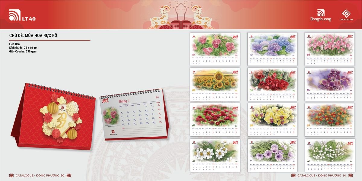 Lịch Bloc ĐP 2027 DP44 Quà Tết Gia Đình Sum Vầy Ý Nghĩa