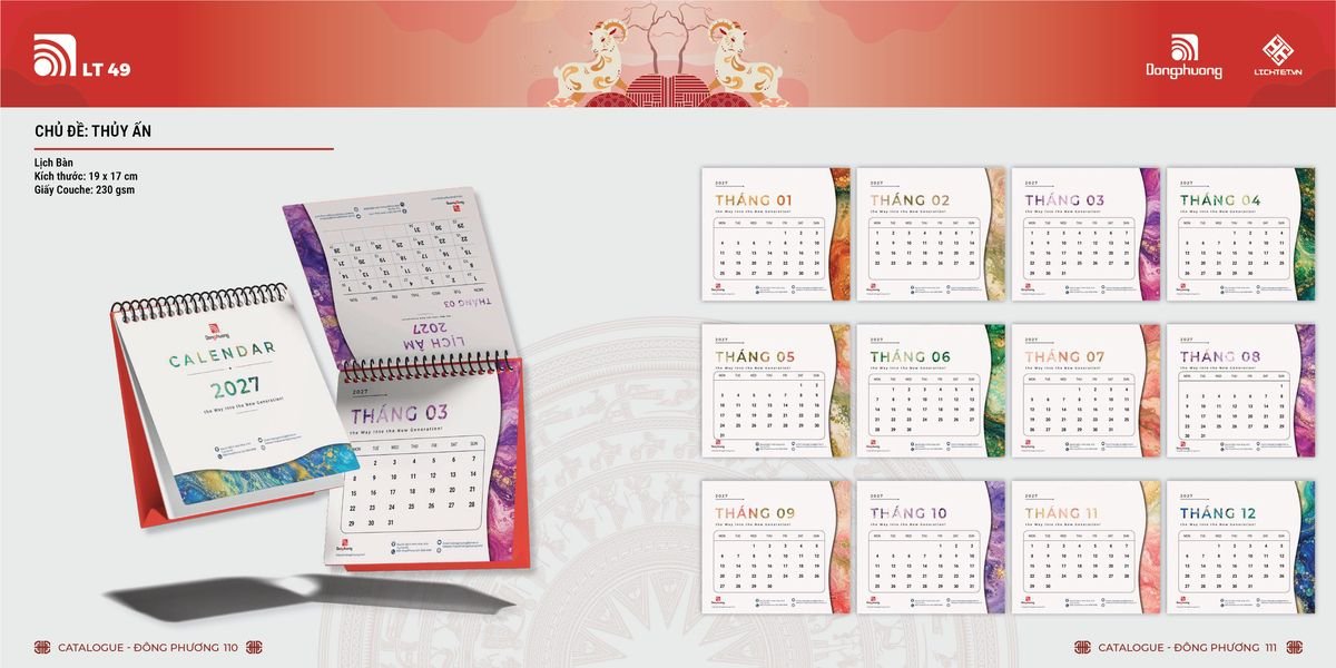 Lịch Bloc ĐP 2027 DP54 Quà Tết Gia Đình Sum Vầy Ý Nghĩa