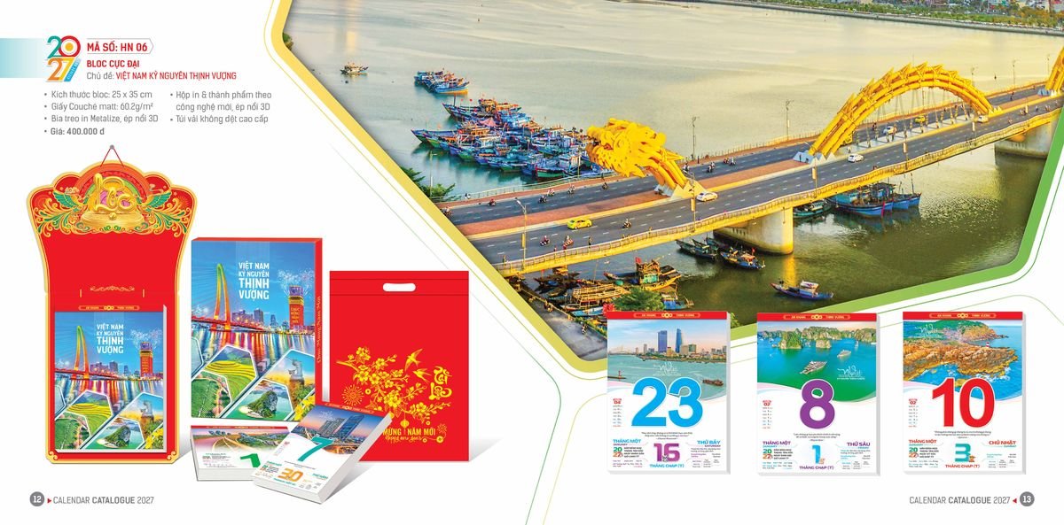 Lịch Bloc Hoa Niên 2027 ĐP DPHN05 Quà Tết Gia Đình Sum Vầy Ý Nghĩa