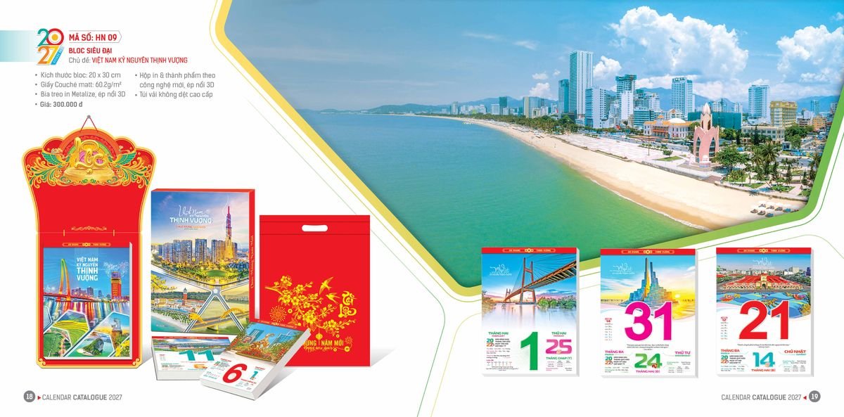 Lịch Bloc Hoa Niên 2027 ĐP DPHN08 Quà Tết Gia Đình Sum Vầy Ý Nghĩa