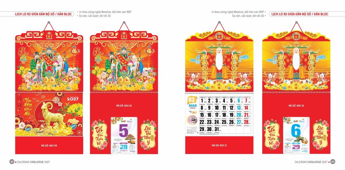 Lịch Bloc Hoa Niên 2027 ĐP DPHN20 Quà Tết Gia Đình Sum Vầy Ý Nghĩa