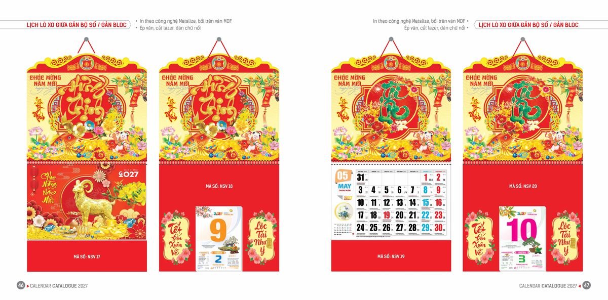 Lịch Bloc Hoa Niên 2027 ĐP DPHN22 Quà Tết Gia Đình Sum Vầy Ý Nghĩa