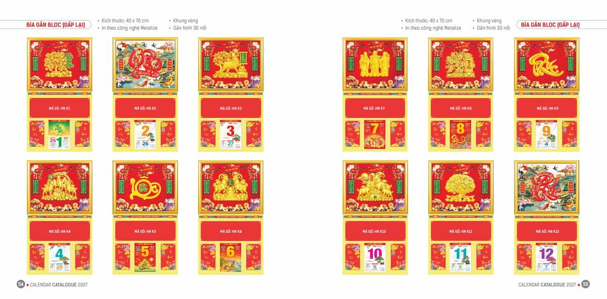 Lịch Bloc Hoa Niên 2027 ĐP DPHN26 Quà Tết Gia Đình Sum Vầy Ý Nghĩa