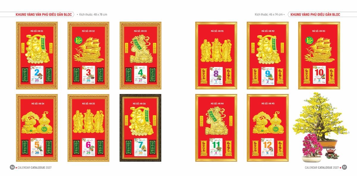 Lịch Bloc Hoa Niên 2027 ĐP DPHN27 Quà Tết Gia Đình Sum Vầy Ý Nghĩa