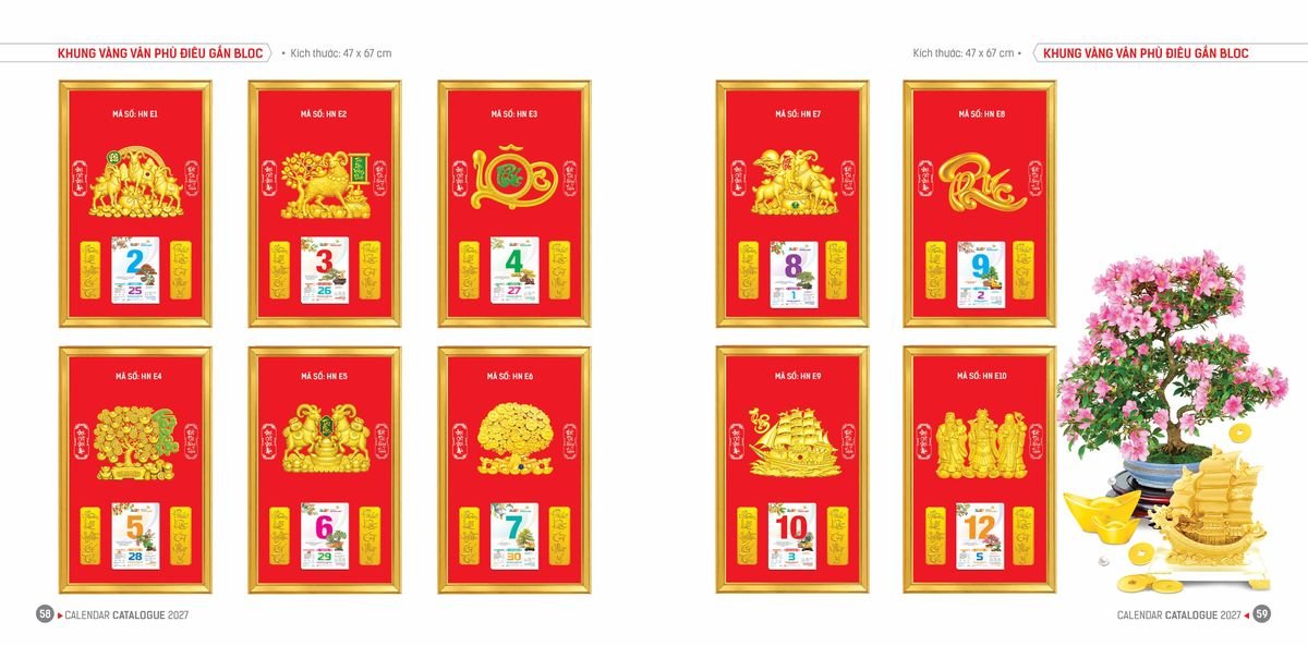 Lịch Bloc Hoa Niên 2027 ĐP DPHN28 Quà Tết Gia Đình Sum Vầy Ý Nghĩa