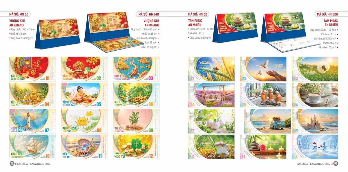 Lịch Bloc Hoa Niên 2027 ĐP DPHN45 Quà Tết Gia Đình Sum Vầy Ý Nghĩa