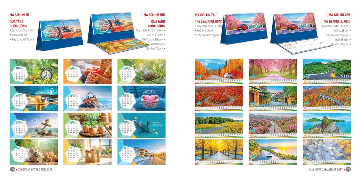 Lịch Bloc Hoa Niên 2027 Đông Phương DPHN52 Quà Tết Gia Đình Sum Vầy Ý Nghĩa