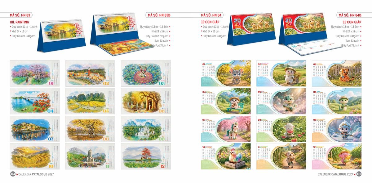 Lịch Bloc Hoa Niên 2027 Đông Phương DPHN56 Quà Tết Gia Đình Sum Vầy Ý Nghĩa