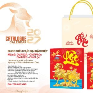 Lịch Bloc Siêu Cực Đại 2027 DVA Mẫu DVA02 - Non Nước Việt Nam (38 x 54cm) Quà Tết Gia Đình Sum Vầy Ý Nghĩa in logo doanh nghiệp quà tặng Tết tại Quà Tặng Gia Dụng VN