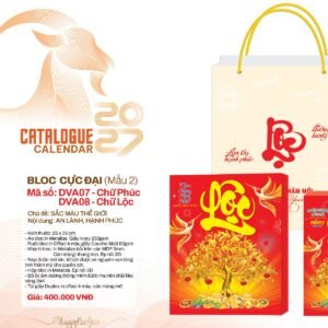 Lịch Bloc Cực Đại 2027 DVA Mẫu DVA07 (25 x 35cm) Quà Tết Gia Đình Sum Vầy Ý Nghĩa in logo doanh nghiệp quà tặng Tết tại Quà Tặng Gia Dụng VN