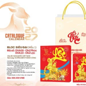 Lịch Bloc Siêu Đại 2027 DVA Mẫu DVA09 (20 x 30cm) Quà Tết Gia Đình Sum Vầy Ý Nghĩa in logo doanh nghiệp quà tặng Tết tại Quà Tặng Gia Dụng VN