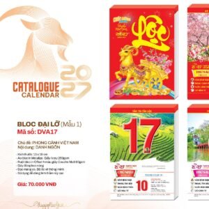 Lịch Bloc 2027 DVA Mẫu DVA15 (13 x 19cm) Quà Tết Gia Đình Sum Vầy Ý Nghĩa in logo doanh nghiệp quà tặng Tết tại Quà Tặng Gia Dụng VN